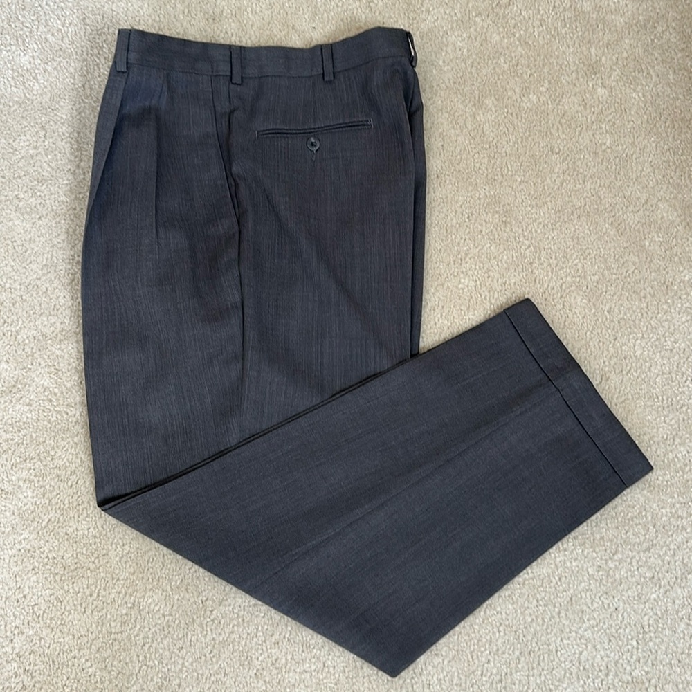Slates Gray Dress Pants Classic Tailored Look Size 34x30